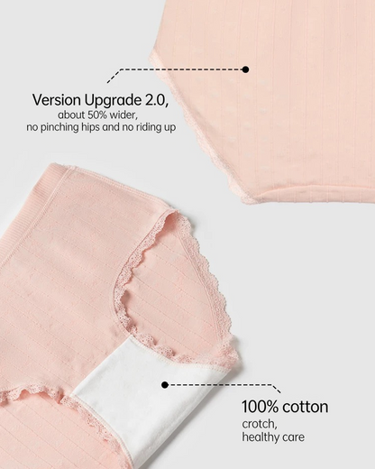 Lumisensy® Fresh Lace-Trim Cotton Panties