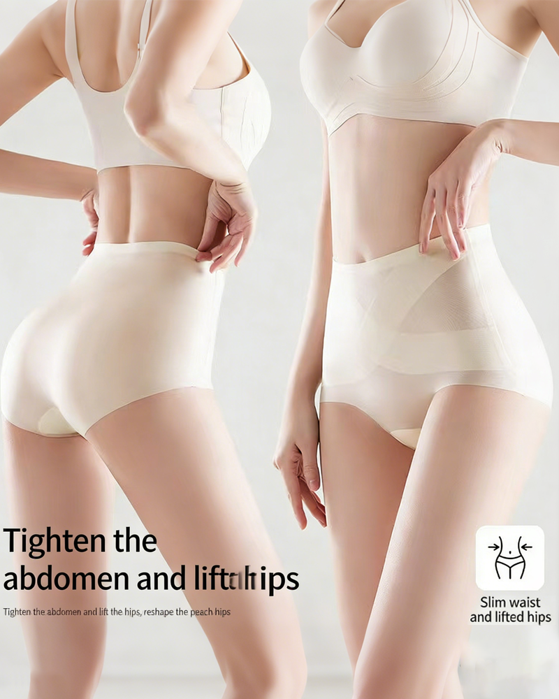 Cool Seamless High-Waist Briefs in Blue - High Waist Control | Lumisensy