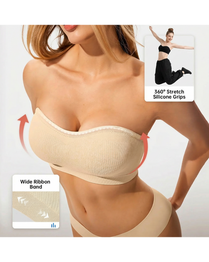 Lumisensy® Multiway Wireless Bandeau Bra – Stay Put Comfort Plus Size