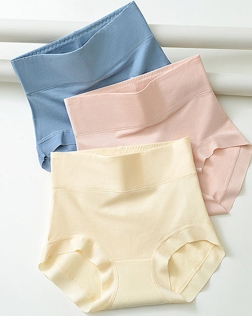 Confident Tummy-Control Cotton Panties in Pink - Tummy Control | Lumisensy