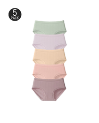 (5-Pack)Nude+Purple+Pink+Green+Dark Purple