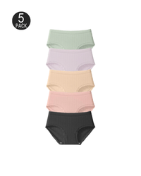 (5-Pack)Nude+Purple+Pink+Green+Black