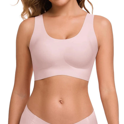 Seamless Wireless Full Coverage Bra in Nude - Wireless Comfort | Lumisensy