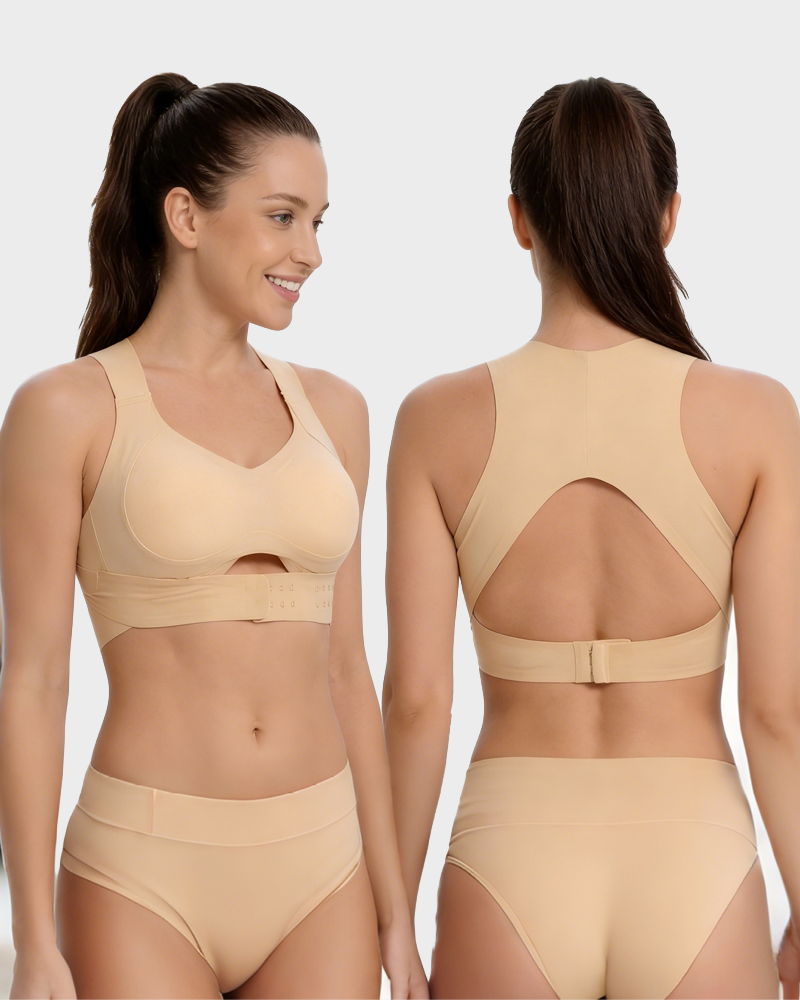 Confident Push-Up Sports Bra in Black - Everyday Comfort | Lumisensy