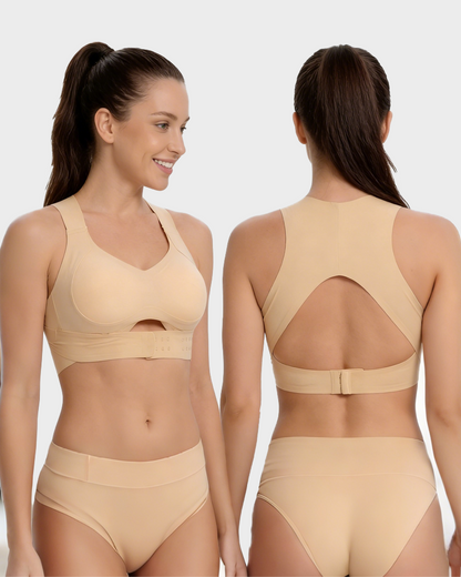 Confident Push-Up Sports Bra in Black - Everyday Comfort | Lumisensy
