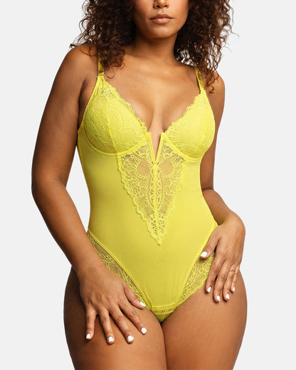 Lumisensy® Built-In Shapewear Lace Bodysuit