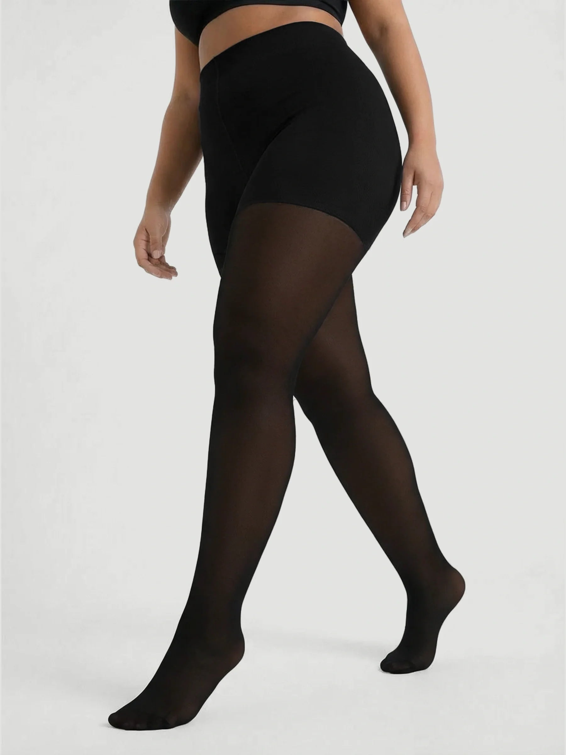 70 Denier Tear-proof Shaping Tights in Black - Everyday Comfort | Lumisensy
