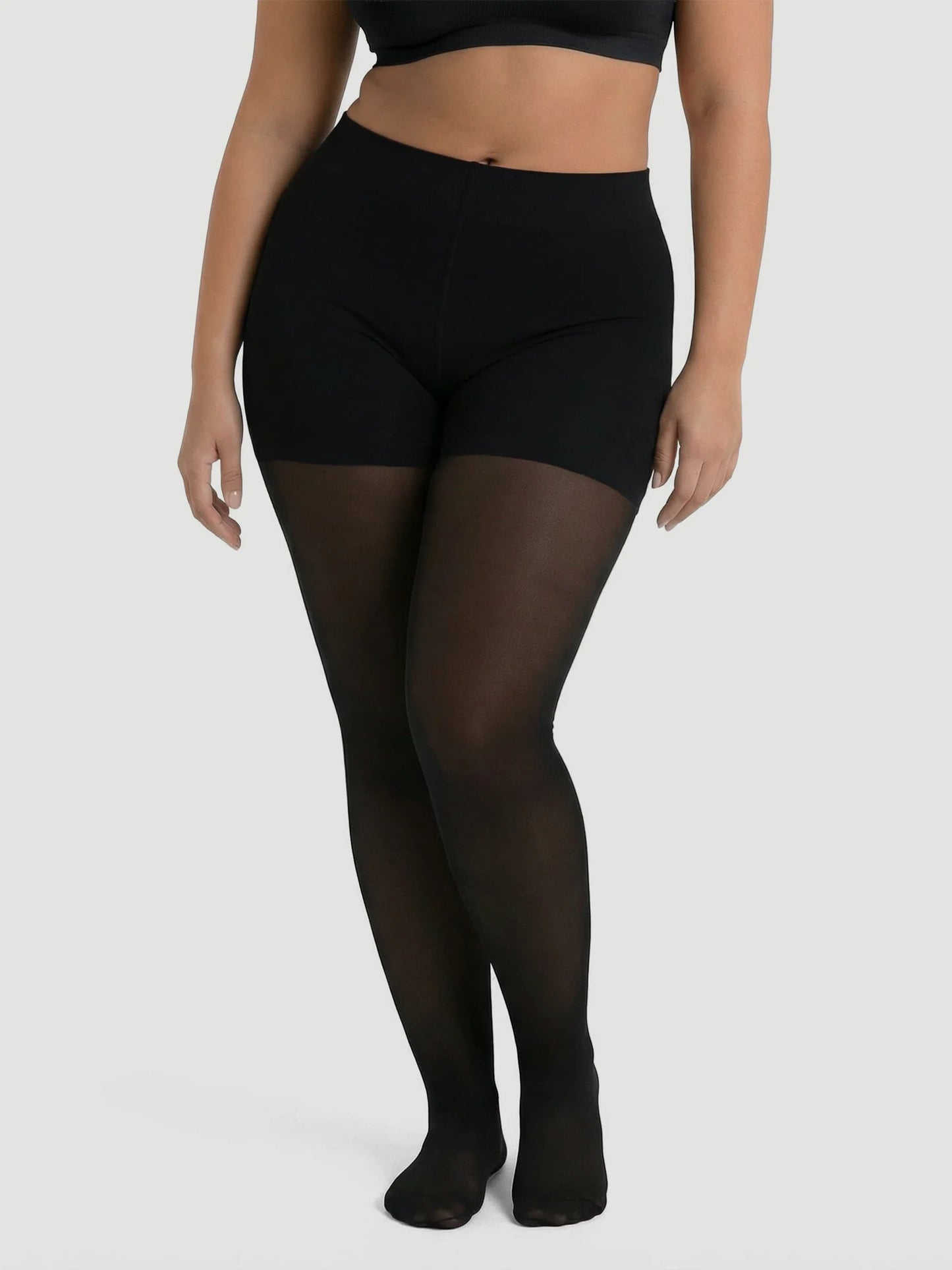 70 Denier Tear-proof Shaping Tights in Black - Everyday Comfort | Lumisensy
