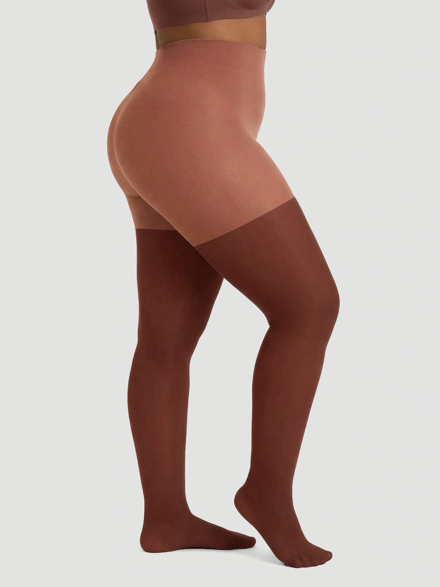 70 Denier Tear-proof Shaping Tights in Brown - Everyday Comfort | Lumisensy