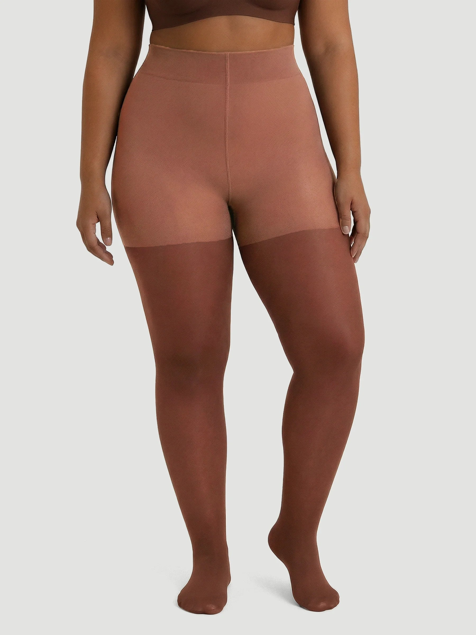 70 Denier Tear-proof Shaping Tights in Brown - Everyday Comfort | Lumisensy