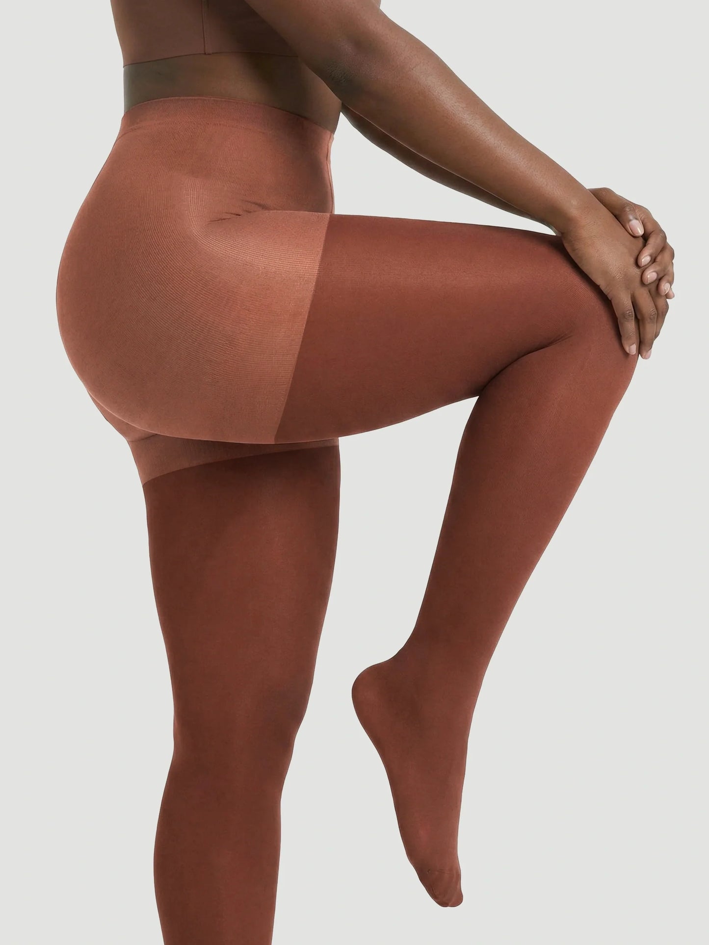 70 Denier Tear-proof Shaping Tights in Brown - Everyday Comfort | Lumisensy