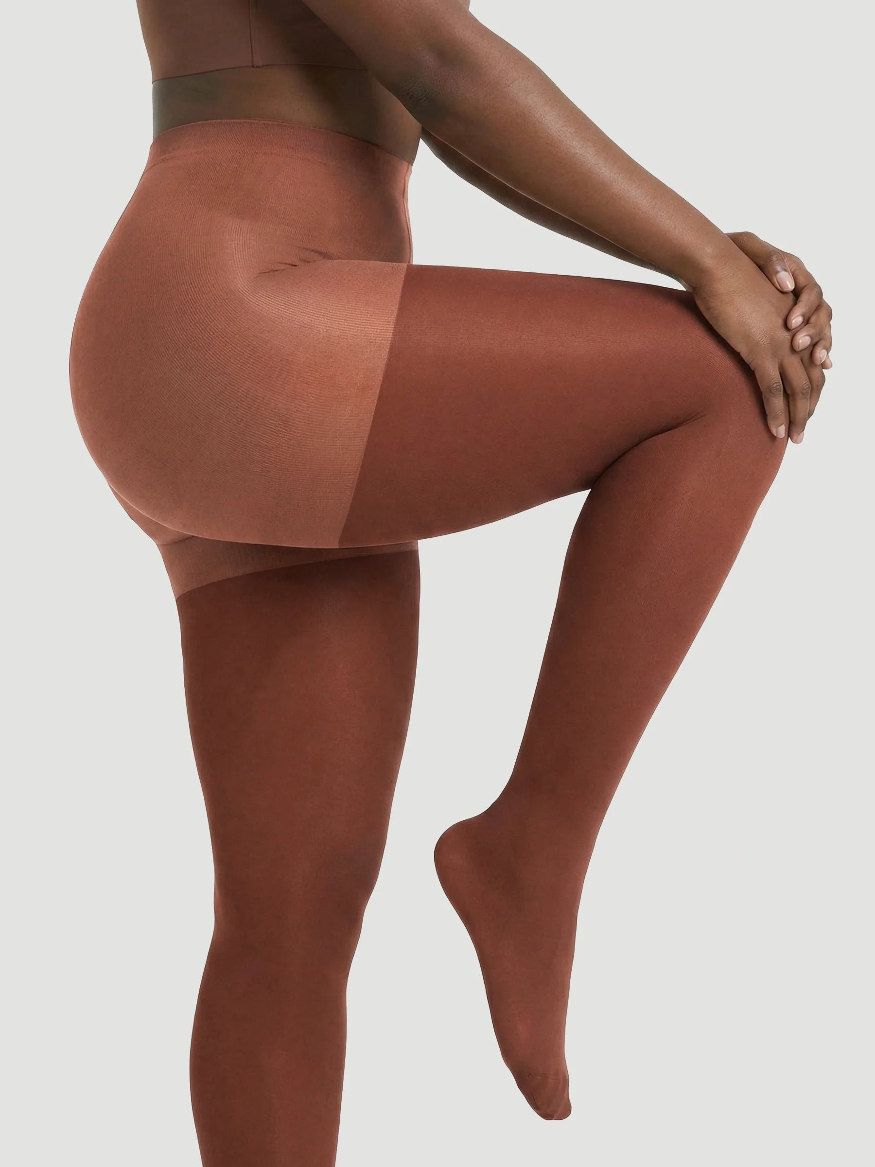 70 Denier Tear-proof Shaping Tights in Brown - Everyday Comfort | Lumisensy