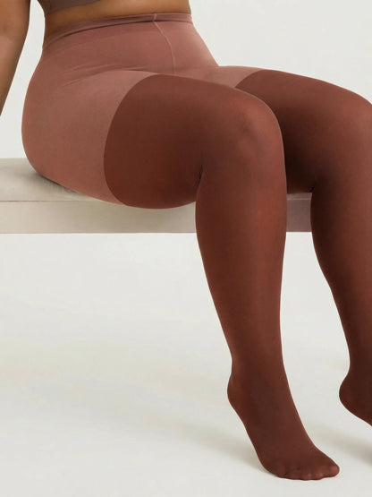 70 Denier Tear-proof Shaping Tights in Brown - Everyday Comfort | Lumisensy