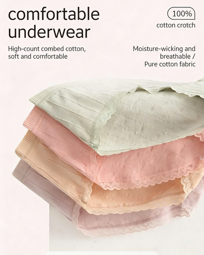 Lumisensy® Fresh Lace-Trim Cotton Panties