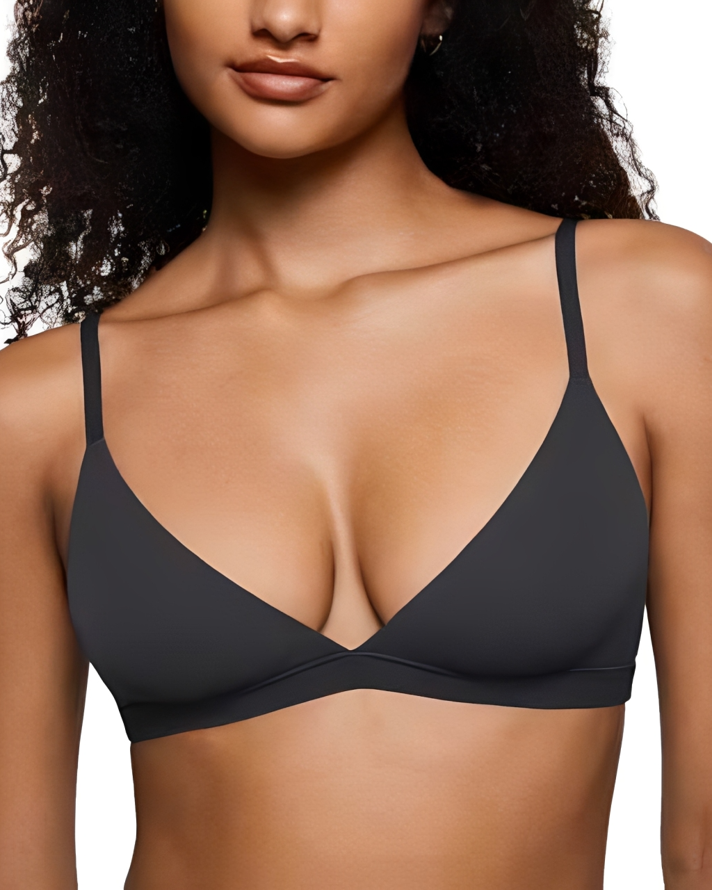 Lumisensy® Curvy Friendly Seamless Deep V Triangle Bralette Bra