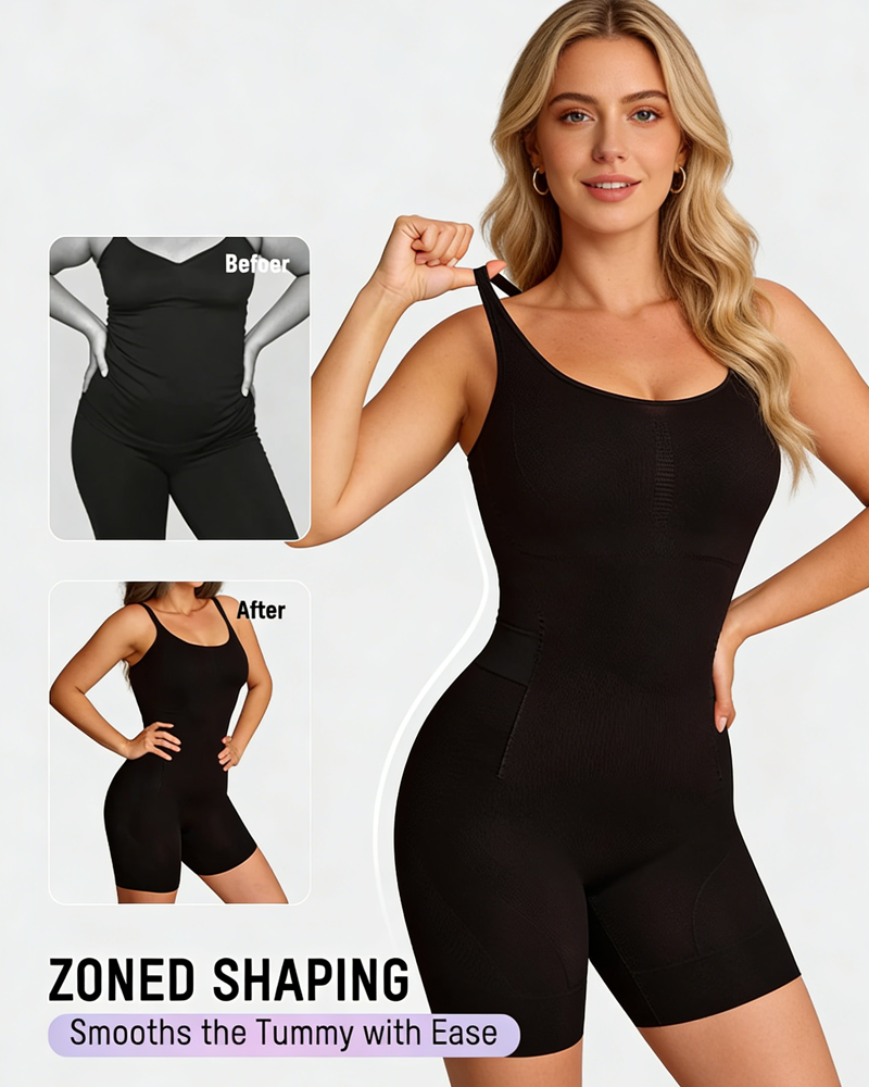 Slim Tummy-Control Bodysuit in Grey Green - Tummy Control | Lumisensy