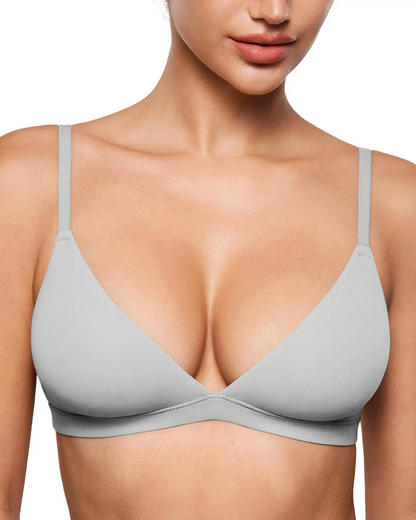 Lumisensy® Curvy Friendly Seamless Deep V Triangle Bralette Bra