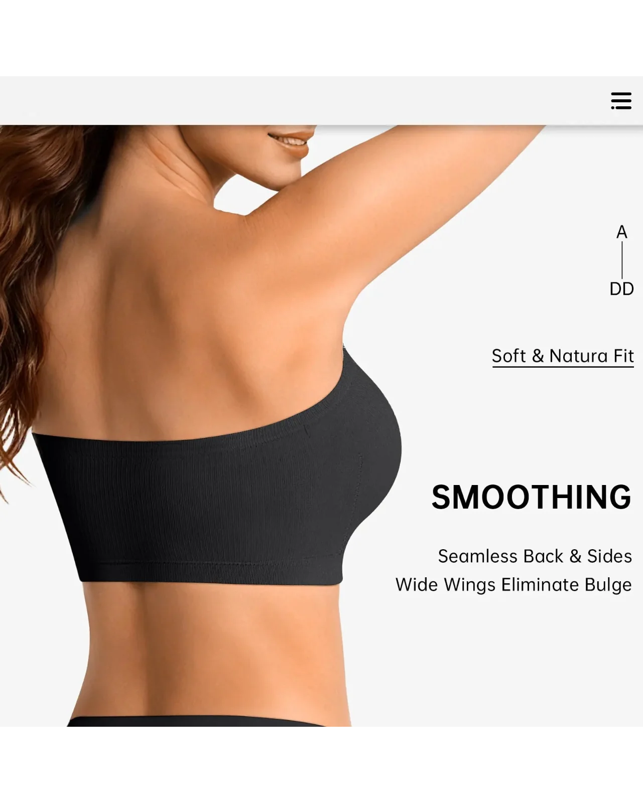 Lumisensy® Multiway Wireless Bandeau Bra – Stay Put Comfort Plus Size