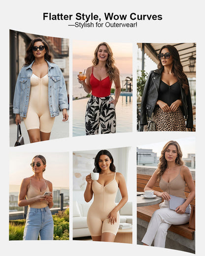 Lumisensy® Ultra-Stretch Zip-Up Sculpting Bodysuit