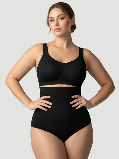 Adjustable Wire Free Shaper Bra with Bra Extender in Black - Bra Extender | Lumisensy