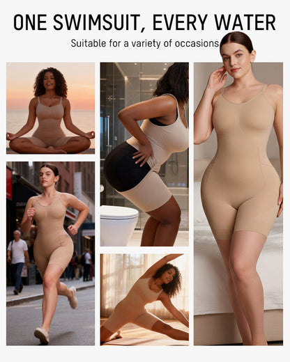 Lumisensy® Easyslide Back-Zip Butt-Lifter Bodysuit