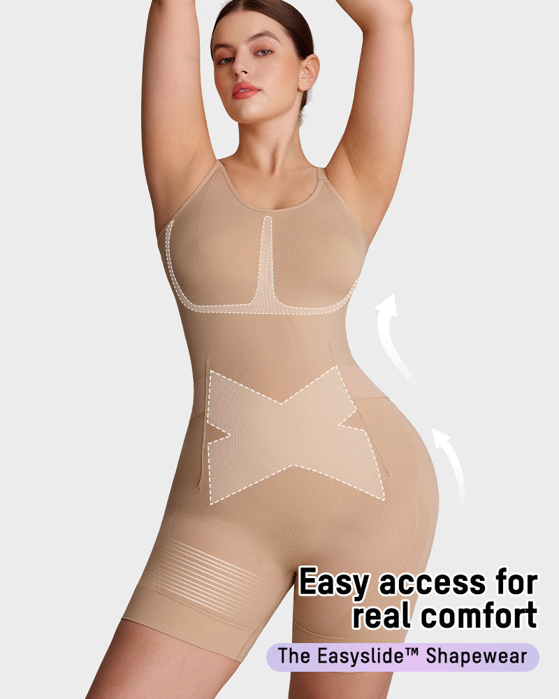 Lumisensy® Easyslide Back-Zip Butt-Lifter Bodysuit