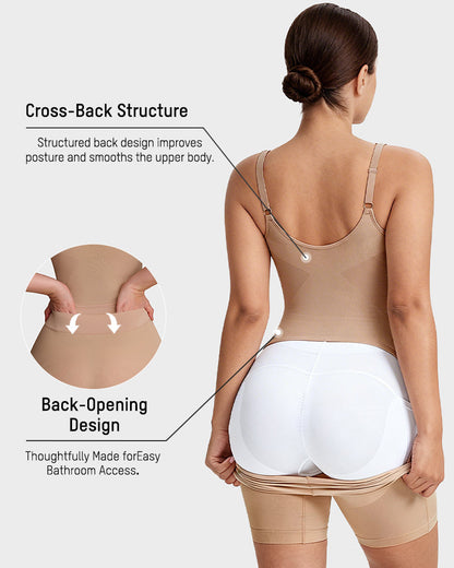 Lumisensy® Easyslide Back-Zip Butt-Lifter Bodysuit