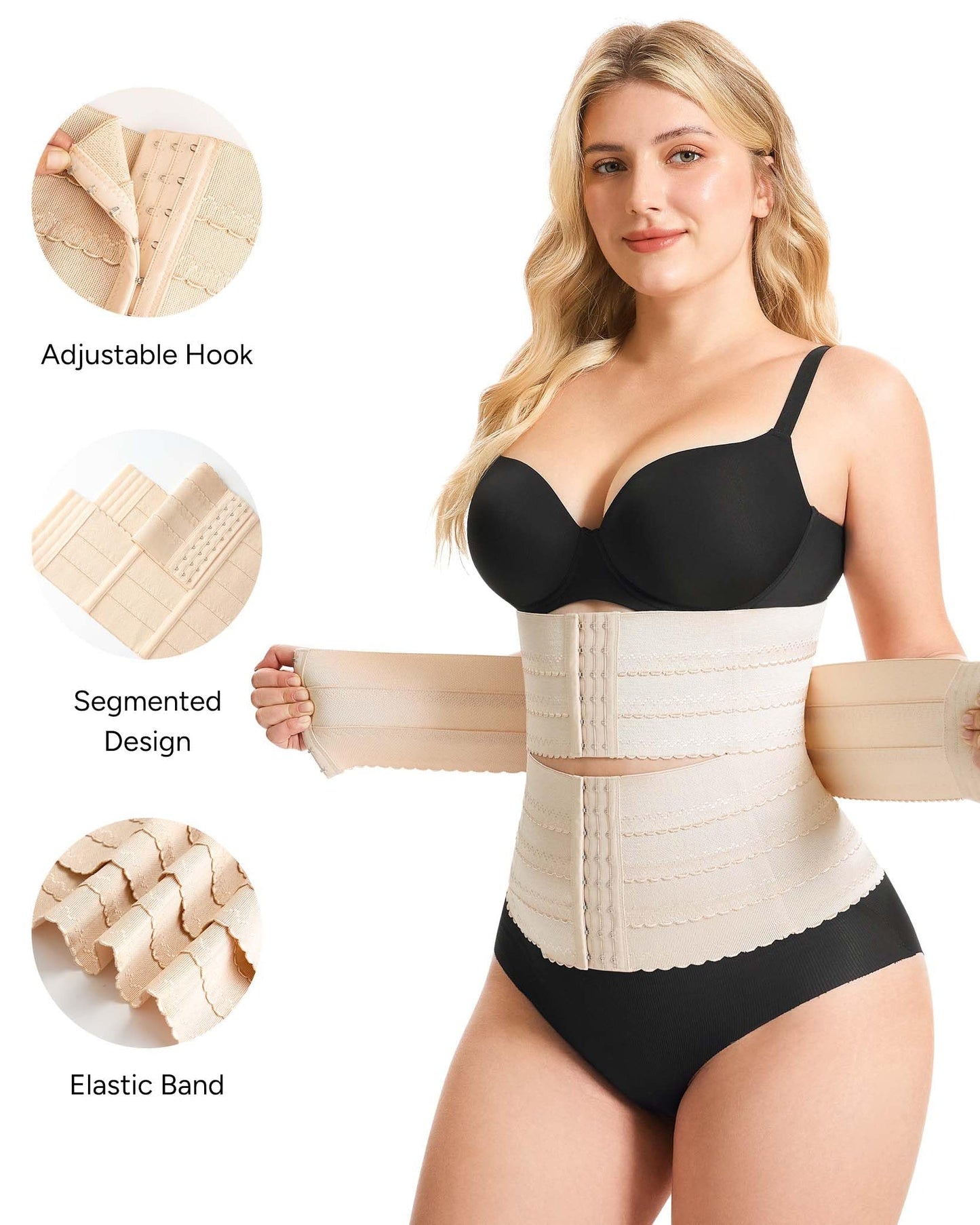 Lumisensy® Adjustable 3-Section Waist Cincher Belt