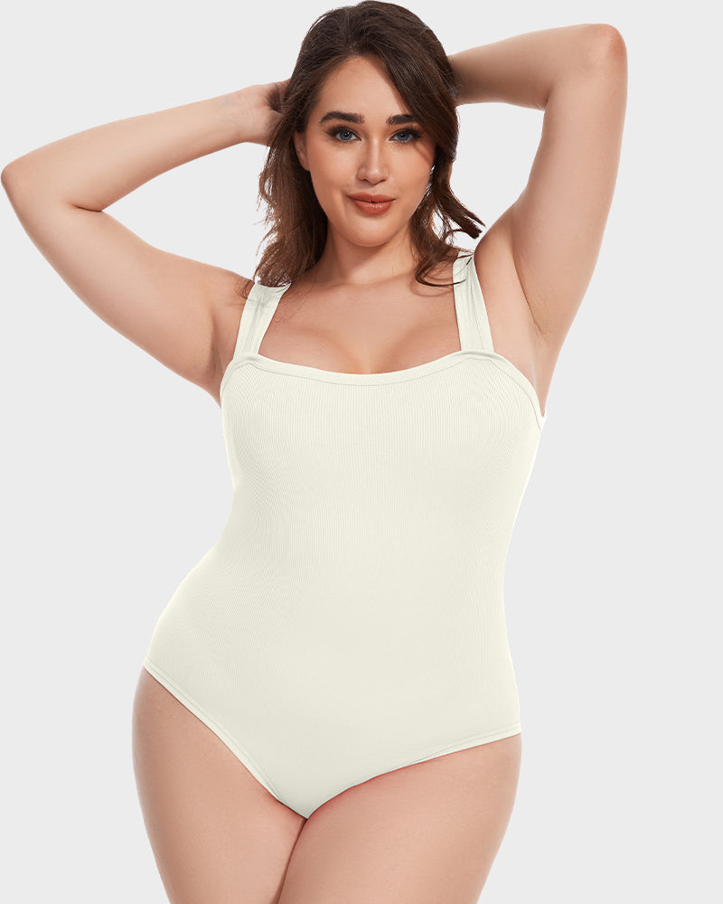 Slim Tummy-Tuck Bodysuit in Beige - Tummy Control | Lumisensy