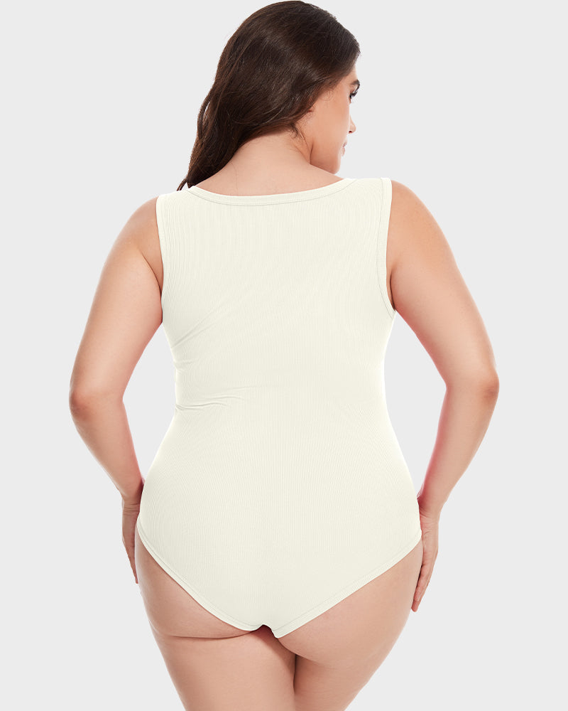 Slim Tummy-Tuck Bodysuit in Beige - Tummy Control | Lumisensy