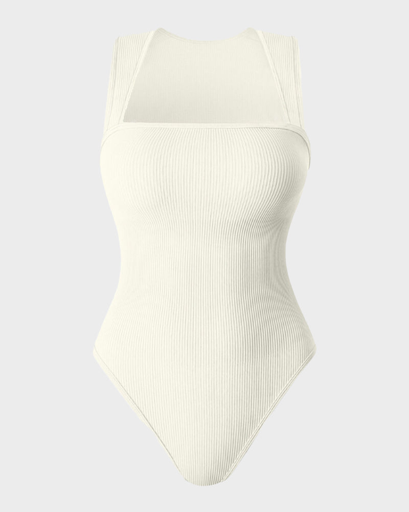 Slim Tummy-Tuck Bodysuit in Beige - Tummy Control | Lumisensy