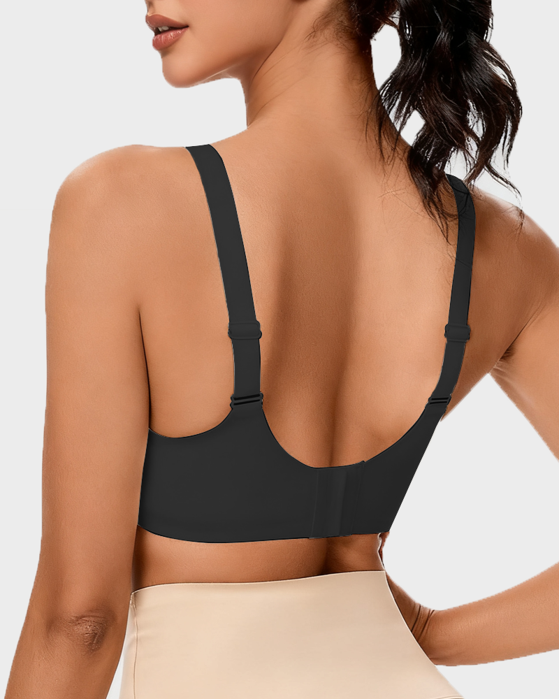 Comfort Support Push-Up Wireless Bra in Black - Wireless Comfort | Lumisensy