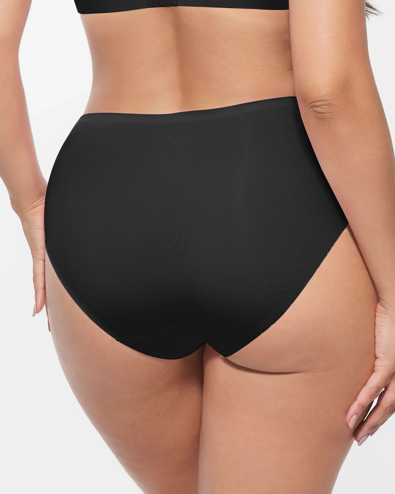Confident Peach-Lift Fitness Panties in Black - Seamless Invisible | Lumisensy