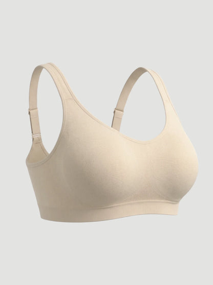 Adjustable Wire Free Shaper Bra with Bra Extender in Beige - Bra Extender | Lumisensy