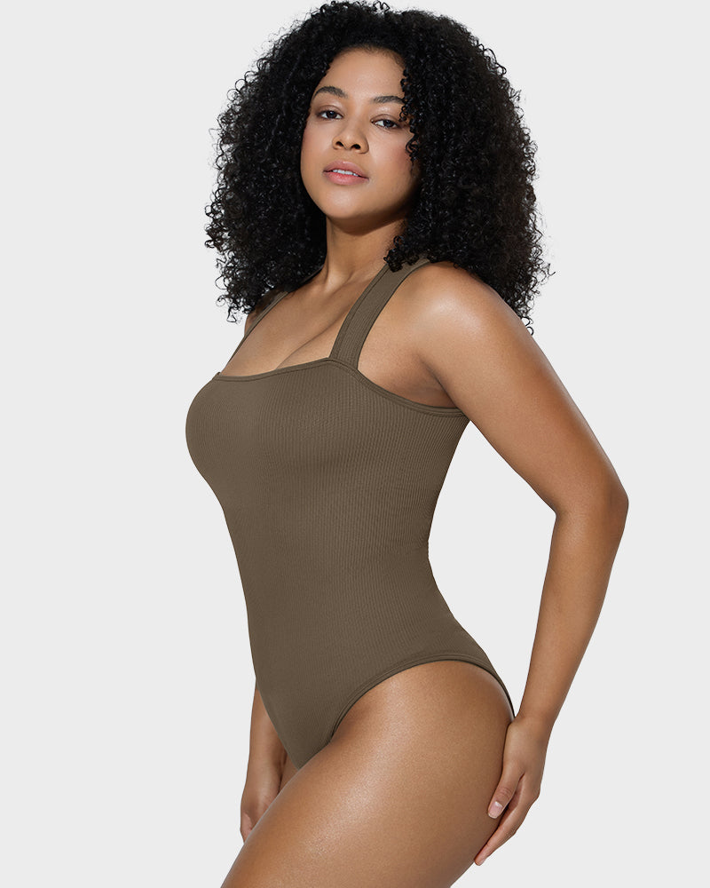 Slim Tummy-Tuck Bodysuit in Coffee - Tummy Control | Lumisensy