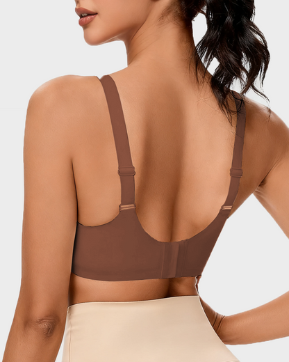 Comfort Support Push-Up Wireless Bra in Coffee - Wireless Comfort | Lumisensy