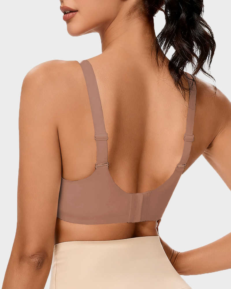Comfort Support Push-Up Wireless Bra in Coffee - Wireless Comfort | Lumisensy