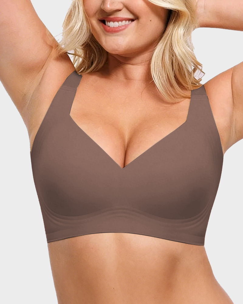 Comfort Wireless Full-Cup Bra in Coffee - Wireless Comfort | Lumisensy