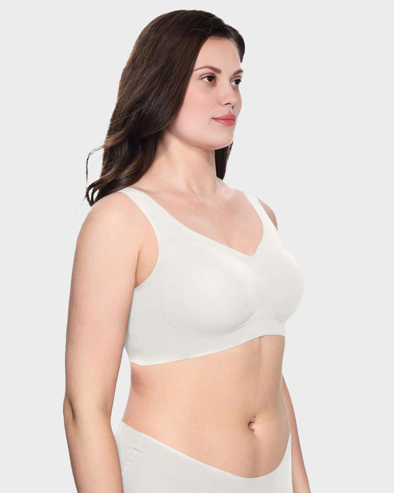 Comfort Support Full-Cup Bra in White - Everyday Comfort | Lumisensy