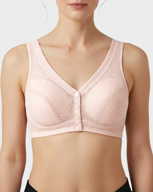 Comfort Front-Closure Wirefree Bra in Skin - Everyday Comfort | Lumisensy