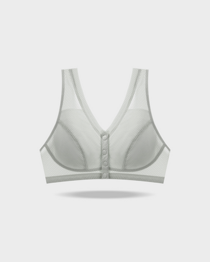 Comfort Front-Closure Wirefree Bra in Pink - Everyday Comfort | Lumisensy
