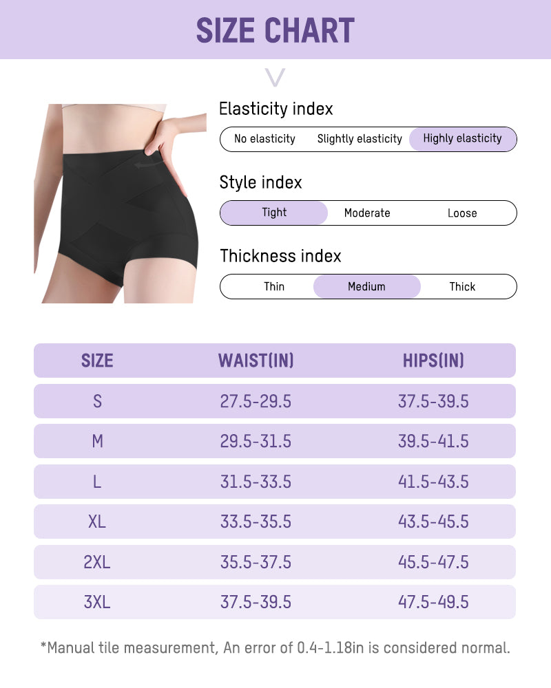 Lumisensy® High-Waist Cross Compression Shaping Panties (6 Pack)