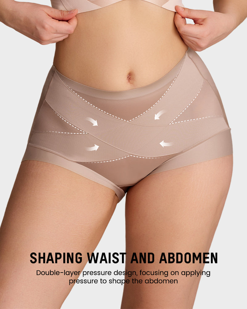 Lumisensy® High-Waist Cross Compression Shaping Panties (6 Pack)