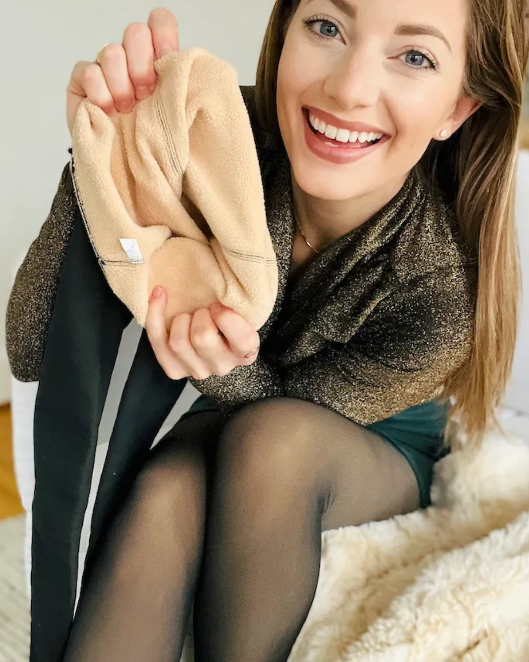 Snatched One-Seam Sheer Fleece Leggings in Espresso Deep - Everyday Comfort | Lumisensy