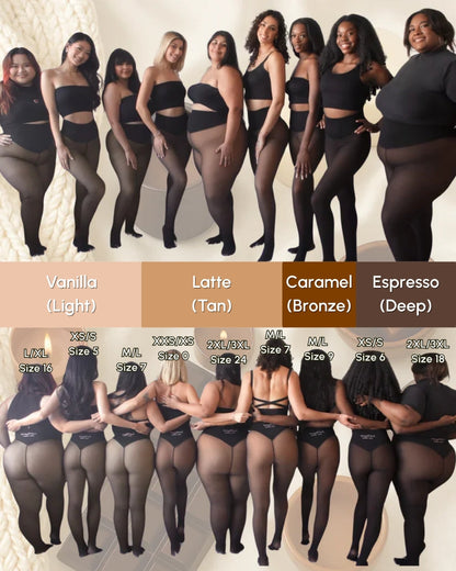 Snatched One-Seam Sheer Fleece Leggings in Latte Tan - Everyday Comfort | Lumisensy