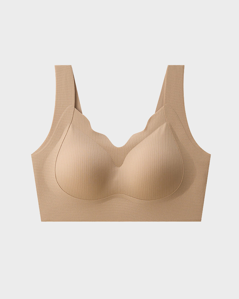 Comfort Wireless Vest Bra in Khaki - Wireless Comfort | Lumisensy