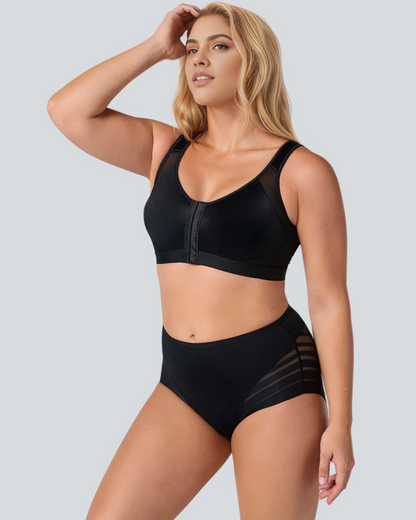 Confident Tummy-Control Mesh Briefs in Red - Tummy Control | Lumisensy