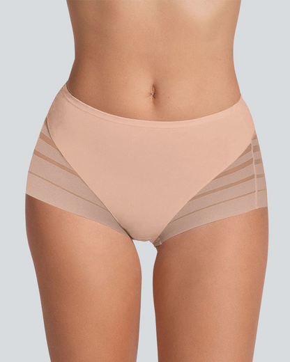 Confident Tummy-Control Mesh Briefs in Grey Blue - Tummy Control | Lumisensy