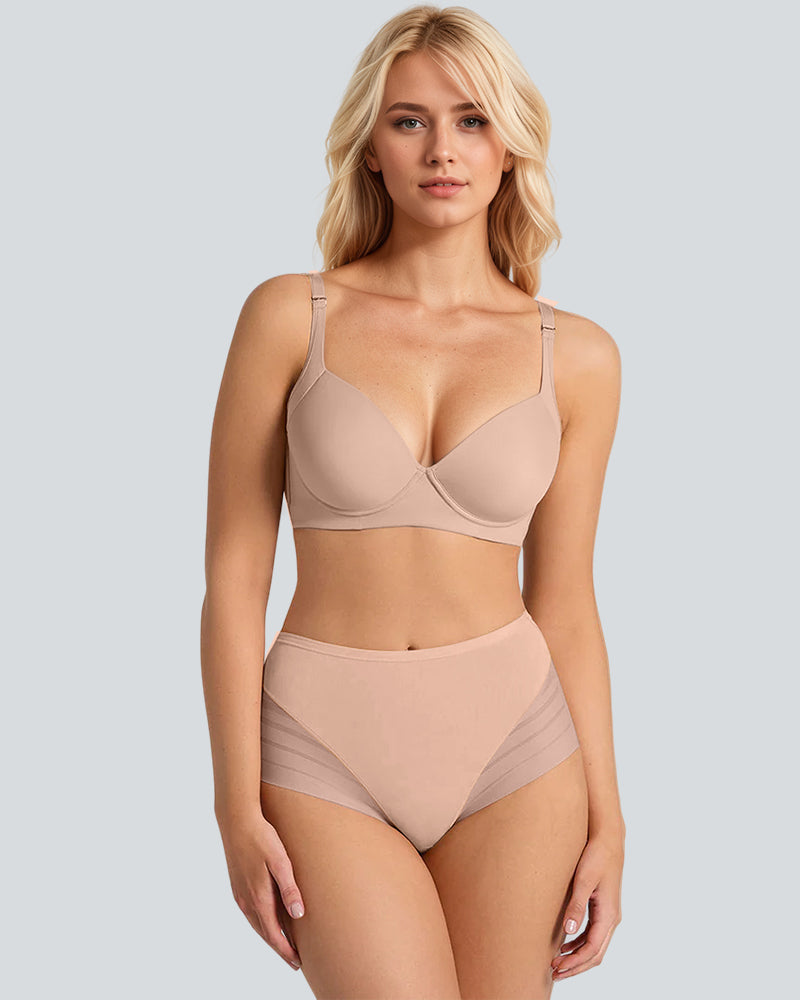 Confident Tummy-Control Mesh Briefs in Black - Tummy Control | Lumisensy