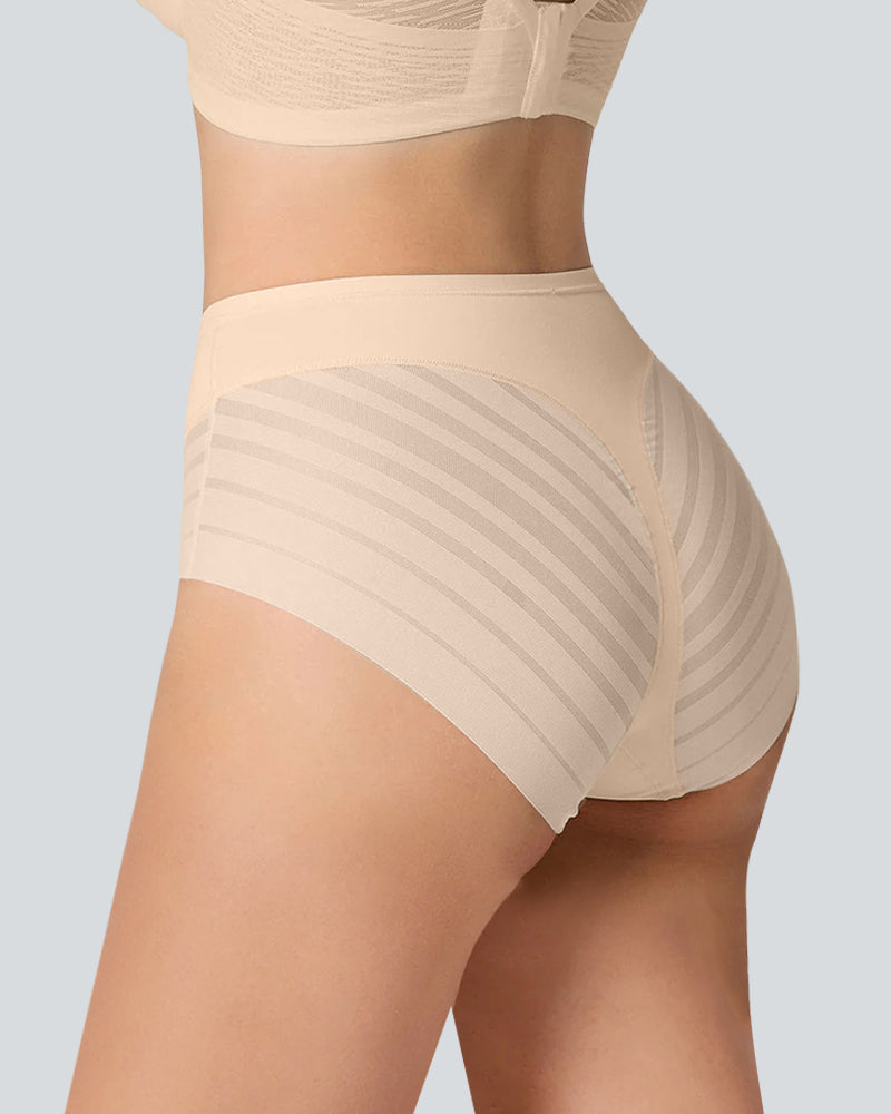 Confident Tummy-Control Mesh Briefs in Tan - Tummy Control | Lumisensy